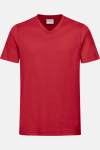 Herren T-Shirt carestin mit V-Ausschnitt, gerade geschnitten, Farbe: rot, Größe: M