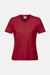 Damen T-Shirt carestin mit V-Ausschnitt, tailliert geschnitten, Farbe: bordeaux, Größe: 3XL