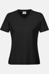 Damen T-Shirt carestin mit V-Ausschnitt, tailliert geschnitten, Farbe: schwarz, Größe: XXL