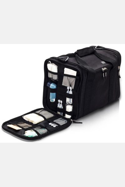 Erste Hife- und Pflegetasche Valea, schwarz mit Druck...