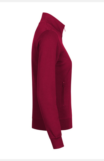 Sweatjacke Antonia, tailliert geschnitten, tailliert geschnitten, Farbe: bordeaux, Größe: S