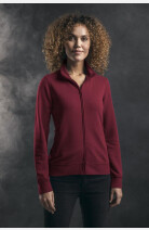 Sweatjacke Antonia, tailliert geschnitten, tailliert geschnitten, Farbe: bordeaux, Größe: S