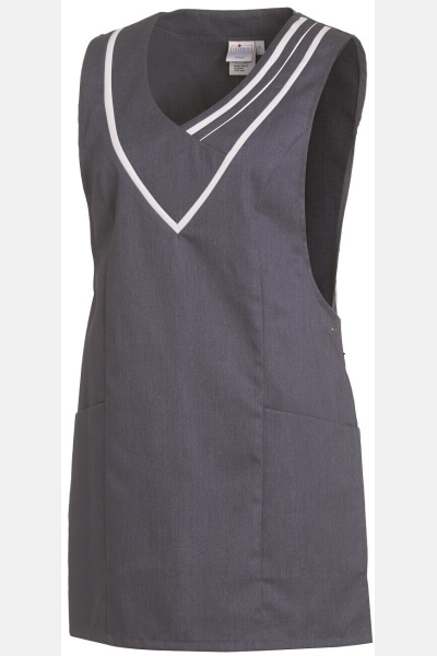 Überwurfschürze, Farbe: denimblue/weiß,...