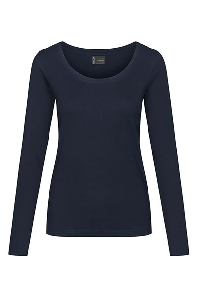 Langarmshirt Tanira, tailliert geschnitten, Farbe: navy, Größe: S