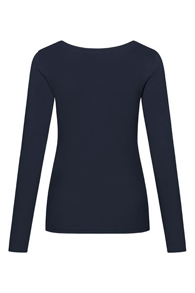 Langarmshirt Tanira, tailliert geschnitten, Farbe: navy, Größe: S