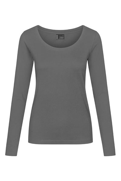 Langarmshirt Tanira, tailliert geschnitten, Farbe: grau, Größe: S