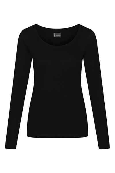 Langarmshirt Tanira, tailliert geschnitten, Farbe: schwarz, Größe: S