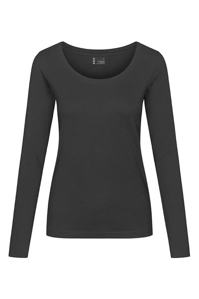 Langarmshirt Tanira, tailliert geschnitten, Farbe: anthrazit, Größe: S