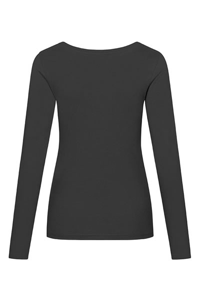 Langarmshirt Tanira, tailliert geschnitten, Farbe: anthrazit, Größe: S