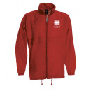 Regenjacke mit Druck des Caritaslogos auf der Brust...