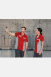 Unisex-Polokasack Giulio, Farbe: rot/grau, Größe: S