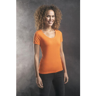 T-Shirt Kiana, tailliert geschnitten, Farbe: orange, Größe: S