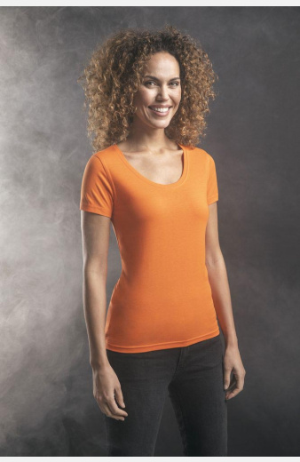 T-Shirt Zeyra, tailliert geschnitten, Farbe: orange, Größe: S