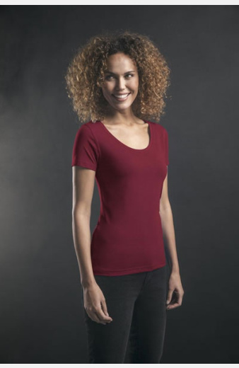 T-Shirt Zeyra, tailliert geschnitten, Farbe: bordeaux, Größe: XL