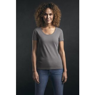 T-Shirt Kiana, tailliert geschnitten, Farbe: grau, Größe: XL