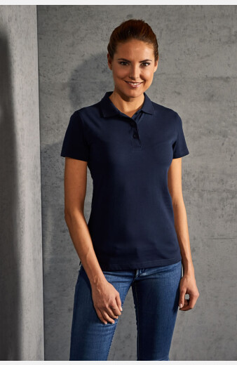 Jersey Polo Edria, tailliert geschnitten, Farbe: navy, Größe: S