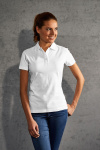 Jersey Polo Edria, tailliert geschnitten, Farbe: weiß, Größe: M