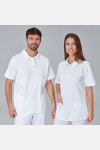 Unisex Polo-Kasack Maris, Farbe: weiß, Größe: L