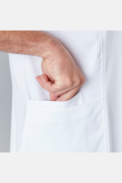 Unisex Polo-Kasack Maris, Farbe: weiß, Größe: XXL