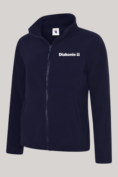 Fleecejacke Wilma Tailliert navy mit Stick auf der Brust...