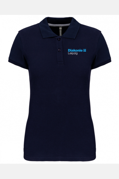 Poloshirt Zeylin damen navy mit Stick auf der Brust,...