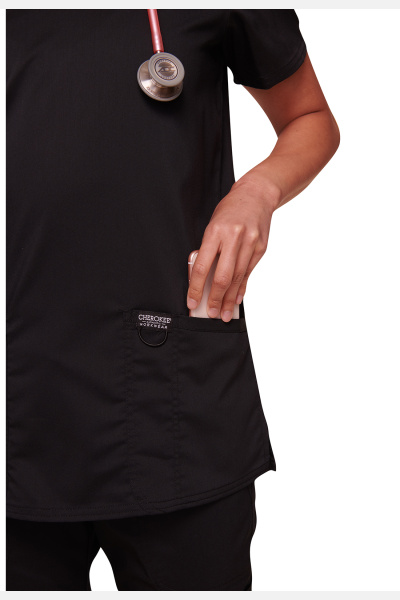 Damenkasack Cherokee WWE620, Farbe: schwarz, Größe: XXS