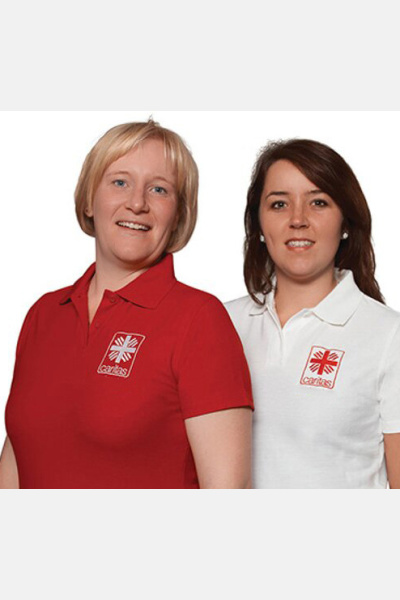 Stick "Caritas Flammenkreuz" und Schriftzug...