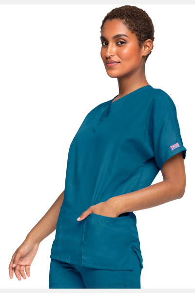 Unisex Kasack WWE4700 von Cherokee mit 2 Seitentaschen, Farbe: Caribbean Blue, Größe: 5XL