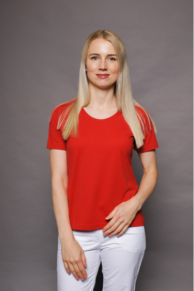 Damen T-Shirt Carestin, tailliert geschnitten, Farbe: gelb, Größe: XS