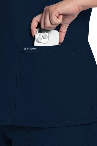 Damenkasack Ultra CKE953A mit V-Ausschnitt, Farbe: navy, Größe: XXS