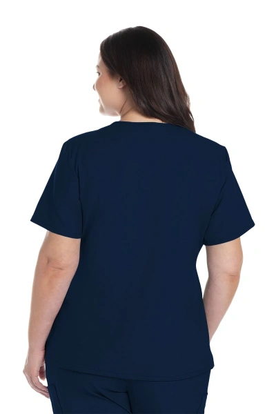 Damenkasack Ultra CKE953A mit V-Ausschnitt, Farbe: navy, Größe: L