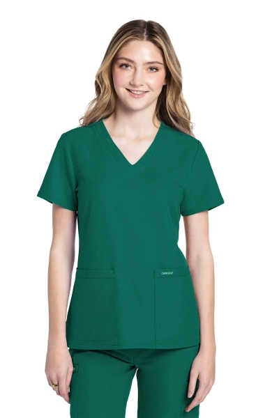 Damenkasack Ultra CKE953A mit V-Ausschnitt, Farbe: grün, Größe: XXS