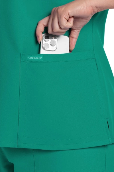 Damenkasack Ultra CKE953A mit V-Ausschnitt, Farbe: türkis, Größe: XXS