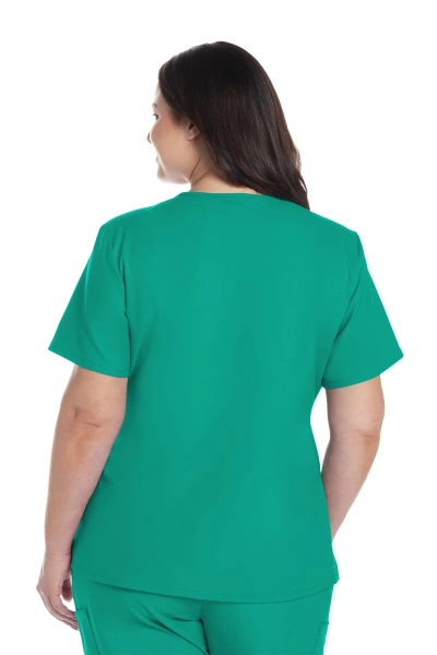 Damenkasack Ultra CKE953A mit V-Ausschnitt, Farbe: türkis, Größe: XXS