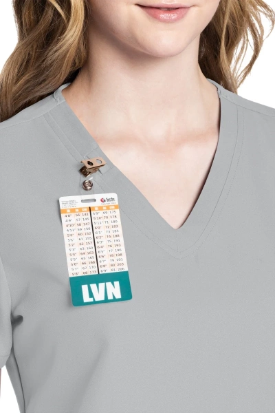 Damenkasack Ultra CKE953A mit V-Ausschnitt, Farbe: silbergrau, Größe: XXS