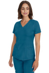 Healing Hands Damenkasack Monica, Farbe: karibikblau, Größe: 2XL