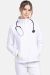 Damen Fleecejacke Tirena, tailliert geschnitten, Farbe: weiß, Größe: M