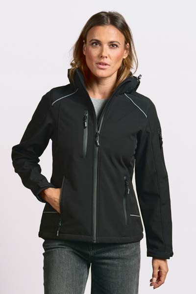 Womens Softshell Jacket black Größe XXXL