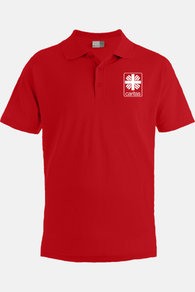 Caritas Polo Lyndor , gerade geschnitten, Farbe: rot,...