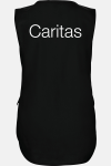 Damentunika Naris - speziell für die Caritas, Farbe: schwarz, Größe: S/M mit Druck des Logos der Caritas auf der Brust