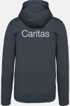 Hoodie Teyran - speziell für die Caritas, Farbe: anthrazit, Größe: XS mit Druck des Logos der Caritas auf der Brust