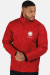 3-in-1 Jacke Jessy - speziell für die Caritas, Farbe: rot, Größe: S mit Druck des Logos der Caritas auf der Brust