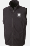 Unisex-Fleeceweste Qinn - speziell für die Caritas, Farbe: schwarz, Größe: XS mit Stick des Logos der Caritas auf der Brust