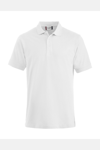 Herren Kurzarm-Piqué-Polo in weiß 3XL