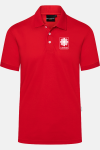 Poloshirt Taronis - speziell für die Caritas, gerade geschnitten, Farbe: rot, Größe: XL mit Druck des Logos der Caritas auf der Brust