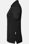Poloshirt Tarona - speziell für die Caritas, tailliert geschnitten, Farbe: schwarz, Größe: XS mit Druck des Logos der Caritas auf der Brust