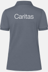 Poloshirt Tarona - speziell für die Caritas, tailliert geschnitten, Farbe: anthrazit, Größe: XS mit Druck des Logos der Caritas auf der Brust