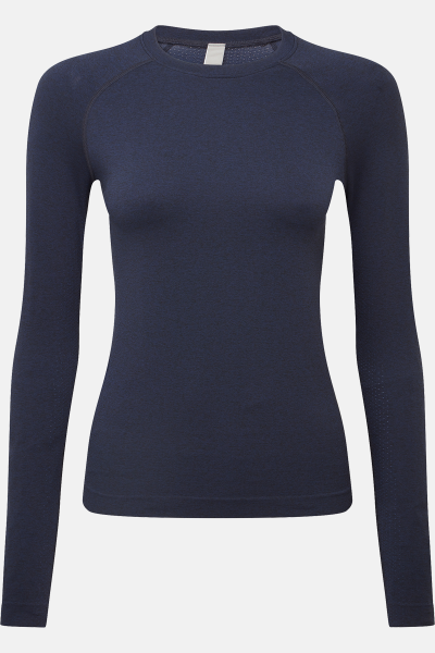 Damen Stretchshirt Langarm Move, Farbe: navy, Größe: XS