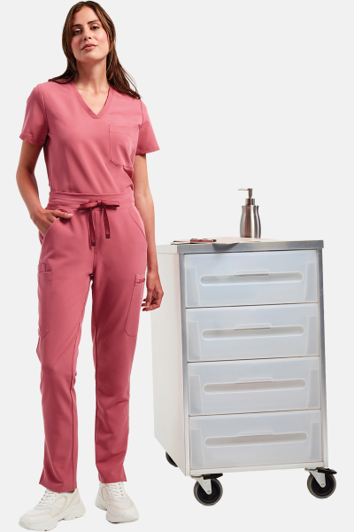 Damen Stretch Cargohose Move, Farbe: pink, Größe: XS