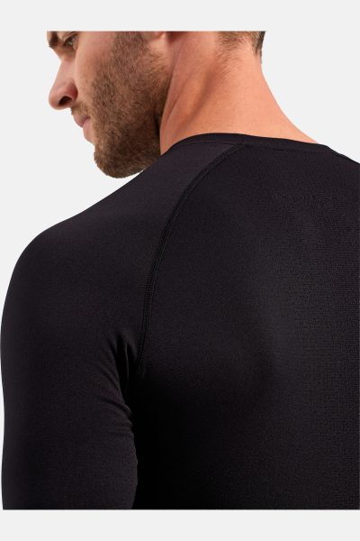 Herren Stretchshirt Langarm Move, Farbe: schwarz, Größe: S